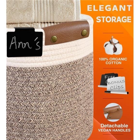 Cotton Rope Baskets for Organizing | Storage Baskets for Shelves | Rope Basket - Picture 4 of 7